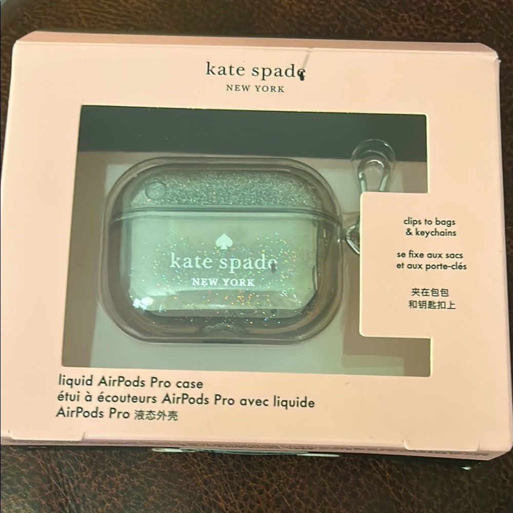 Kate Spade Silver Glitter AirPods Pro Case